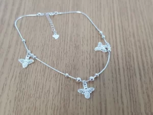 Tobillera plata 925 luciernagas