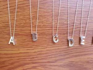 Cadenas Plata con Inicial