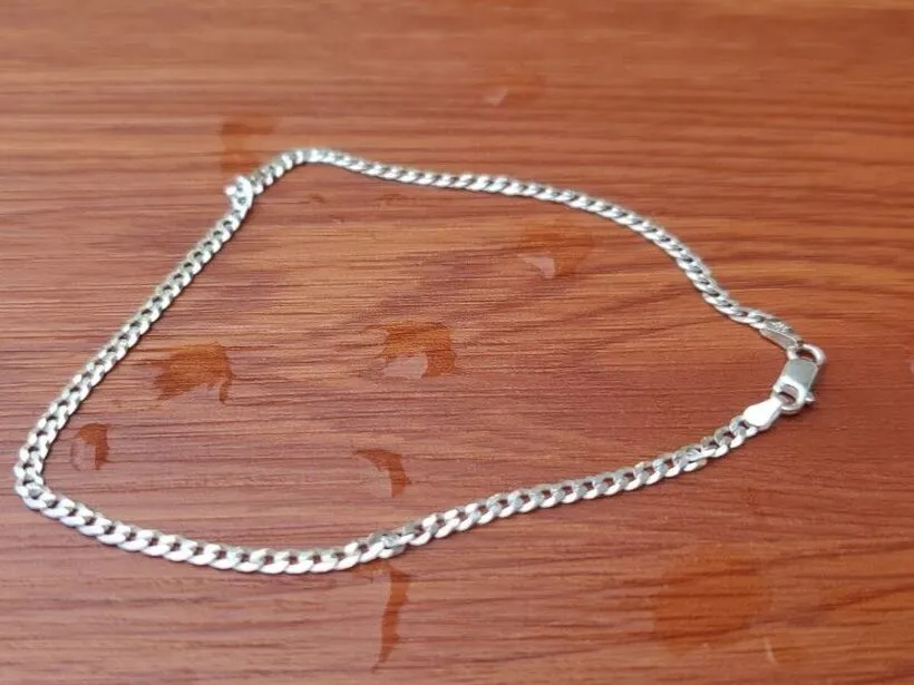 Guillo de mano o pies plata 925 3MM 10CM derecha