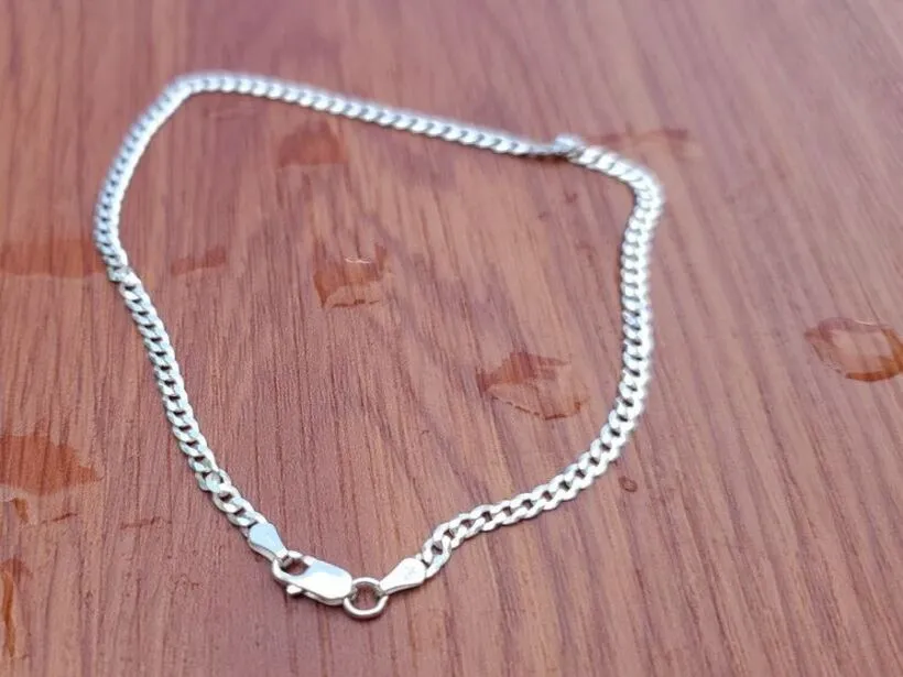 Guillo de mano o pies plata 925 3MM 10CM medio